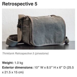 ThinkTank Retrospective 5 V1 Camera Photography Shoulder Bag Case Weatherproof